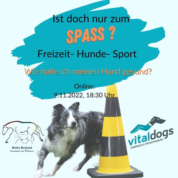 Onlinevortrag - 09.11.2022 - Freizeit- Hunde-Sport - Wie halte ich meinen Hund gesund?